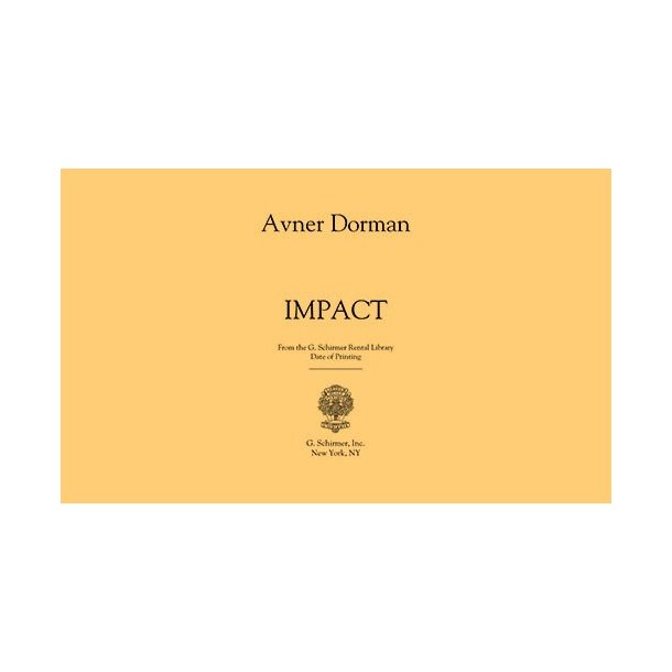 Avner Dorman: Impact
