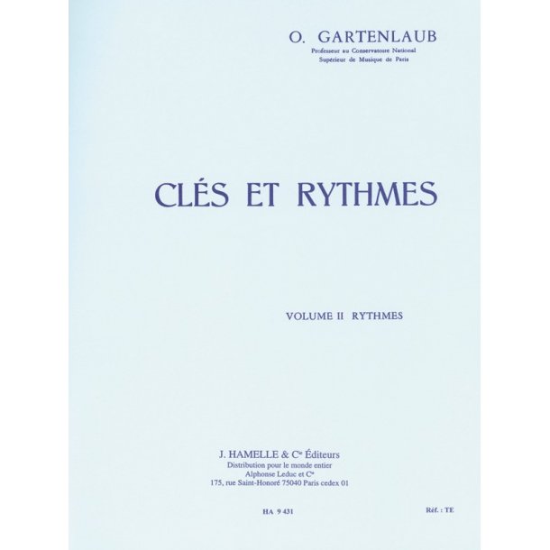 Gartenlaub Cles Et Rythmes Volume 2 Rythmes Book
