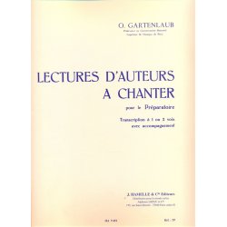 Lectures d'auteurs &agrave; chanter pour le pr&eacute;paratoire