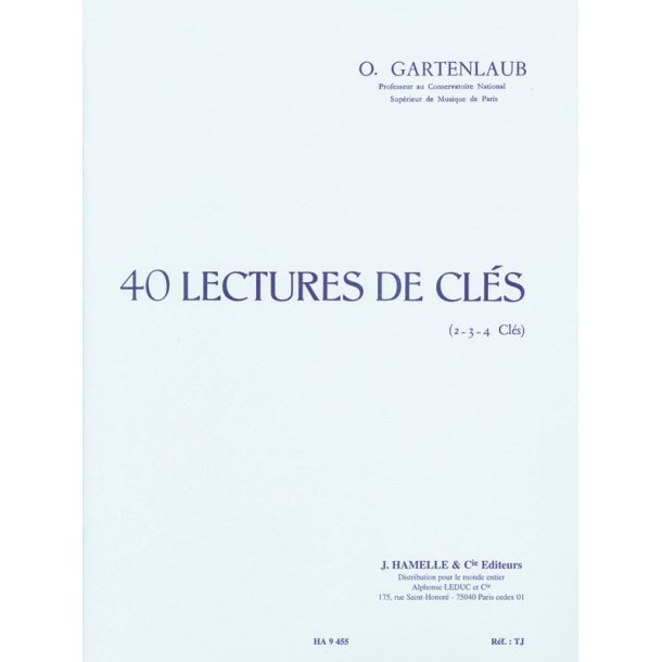 Gartenlaub 40 Lectures De Cles 2 3 Ou 4 Cles Book