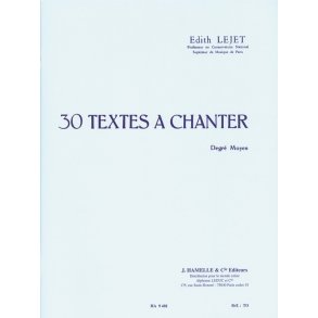 Lejet 30 Textes A Chanter Medium Voice Book