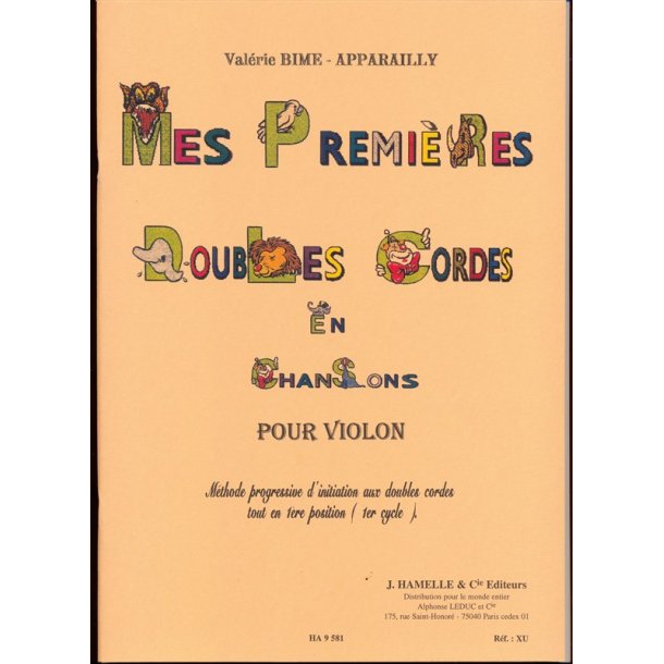 Mes premi&egrave;res doubles cordes en chansons pour violon