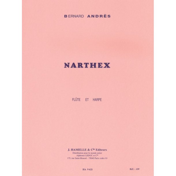 Bernard Andr&egrave;s: Narthex (Flute & Harp)