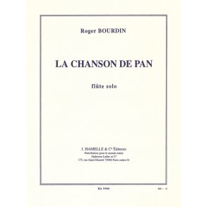 Bourdin Chanson De Pan Flute Solo Book