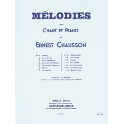 Chausson 14 Melodies Voice &amp; Piano Book