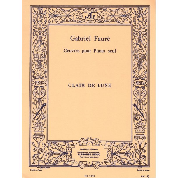 Gabriel Faur&eacute;: Clair de Lune Op.46, No.2 (Piano solo)