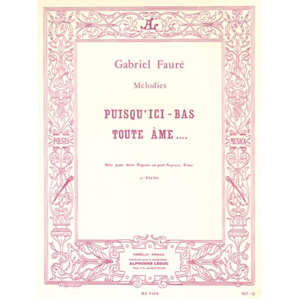 Puisqici Bas Toute Ame Duet 2 Sop Or Sop Ten/Pno