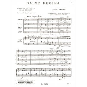 Gabriel Fauré: Salve Regina Op.67, No.1 (Choral-Mixed accompanied)
