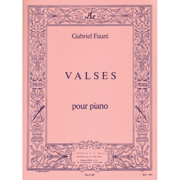 Faure Gabriel Valses 4 Valses Caprices Piano Book Book