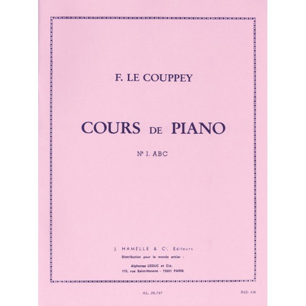 Le Couppey Cours De Piano No 1 A. B. C. Methode Pour Commencants Pf Bk