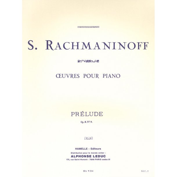 Rachmaninoff Prelude Op.3 No.2 Piano Book