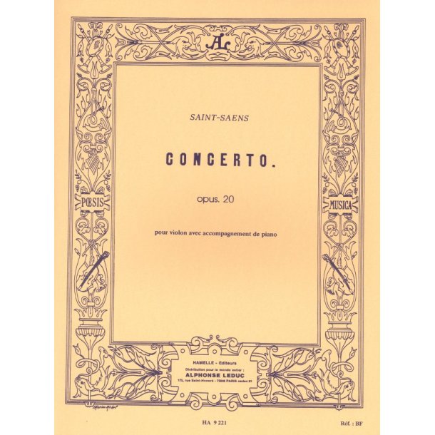Camille Saint-Sa&euml;ns: Concerto No.1, Op.20 (Violin & Piano)