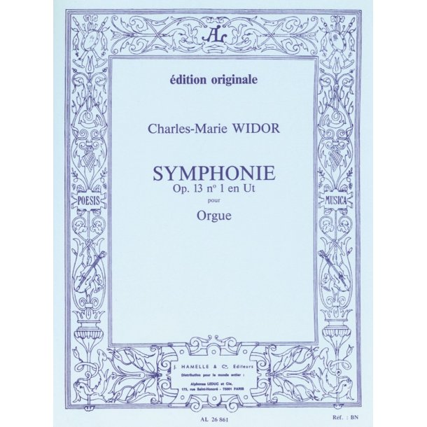 Widor Symphonie No1 Op13 Organ Book