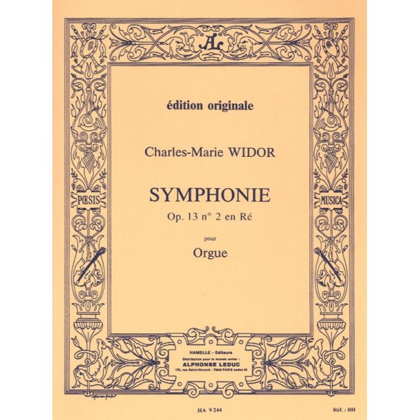 Charles Marie Widor: Symphony For Organ No.2 Op.13 In D