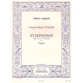 Widor Symphonie No4 Op13 Organ Book