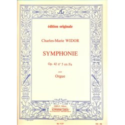Symphone op 42 no 5 en FA pour orgue