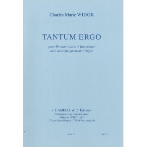 Widor Tantum Ergo Baritone Solo Voice & Organ Book