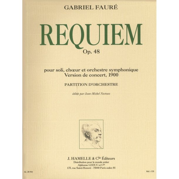Faure Gabriel Requiem Op.48 Version 1900 Choir Orchestra Full Score
