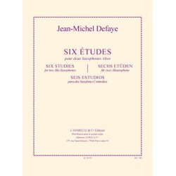 Defaye J.M. 6 Etudes 2 Alto Saxophones Book