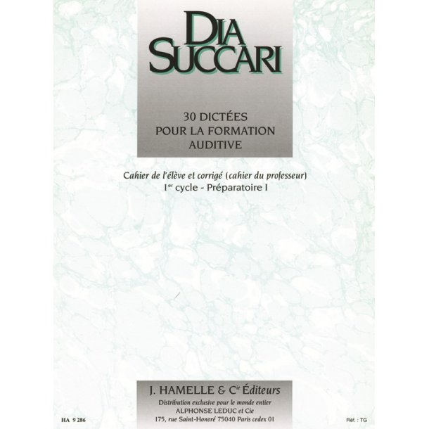 Succari 30 Dictees Pour La Formation Auditive Eleve Prof 1 Prep 1 Book