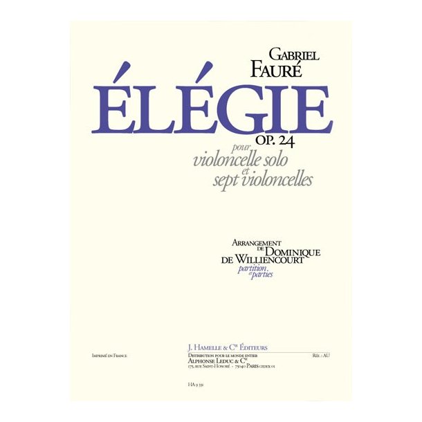 Faure: &Eacute;legie op. 24 pour violoncelle solo et sept violoncelles