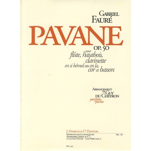 Pavane Op 50 Fl Ob Cla Fhn Bsn Sc/Pts