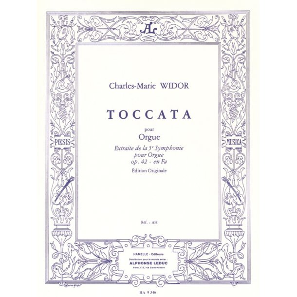 Widor Toccata Extrait Symphonie No.5 Organ Book