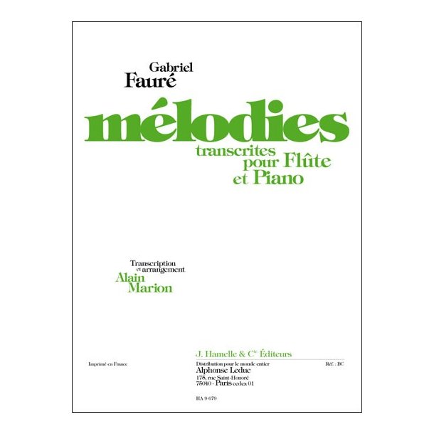 Melodies Fl/Pno Ed Marion