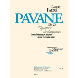 Pavane Op 50 Arr Ghidoni Clarinet Quartet Sc/Pts