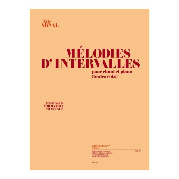 E. Arnal: M&eacute;lodies d'Intervalles (Voice & Piano)