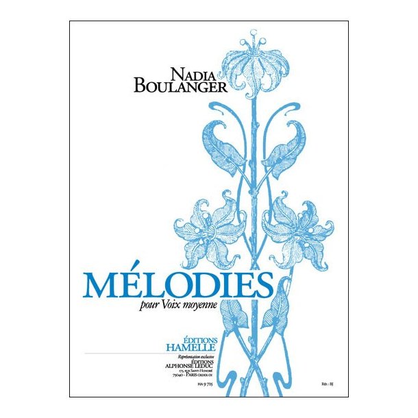 Boulanger N: M&eacute;lodies recueil pour voix moyenne