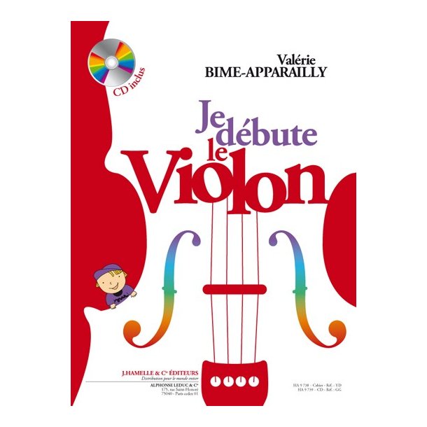 Bime-Apparailly: Je d&eacute;bute le violon (livre avec cd) m&eacute;thode pour violon : le livre