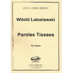 Witold Lutoslawski: Paroles Tissees (Score)