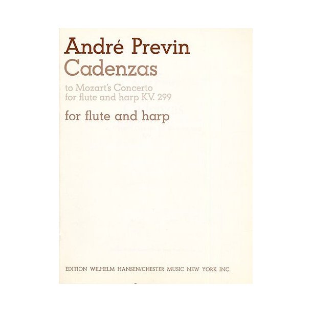 W.A. Mozart/Andre Previn: Cadenzas (Concerto For Flute And Harp K.299)