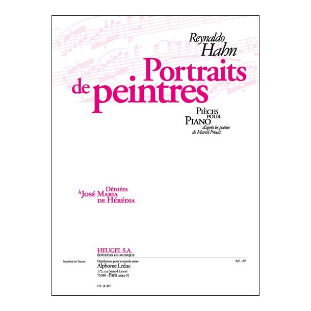 Reynaldo Hahn: Portraits de Peintres (Piano solo)