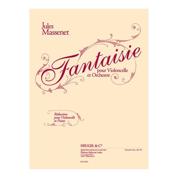 Jules Massenet: Fantaisie (Cello & Piano)