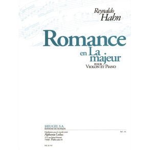 Reynaldo Hahn: Romance In A Major (Violin/Piano)