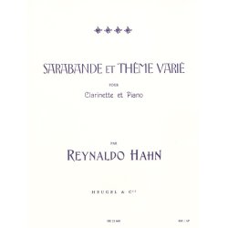 Reynaldo Hahn: Sarabande Et Th&egrave;me Vari&eacute; (Clarinet/Piano)