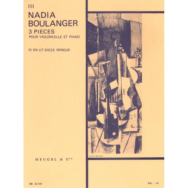 Nadia Boulanger: 3 Pieces - No. 3 In C Sharp Minor (Cello & Piano)