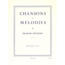 Poulenc Francis Chansons Et Melodies Medium Voice & Piano Book