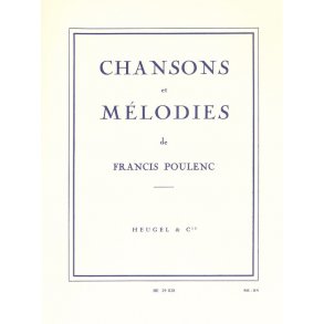 Poulenc Francis Chansons Et Melodies Medium Voice & Piano Book