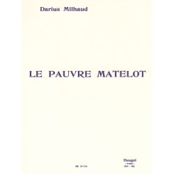 Milhaud Darius Pauvre Matelot Voice &amp; Piano Book