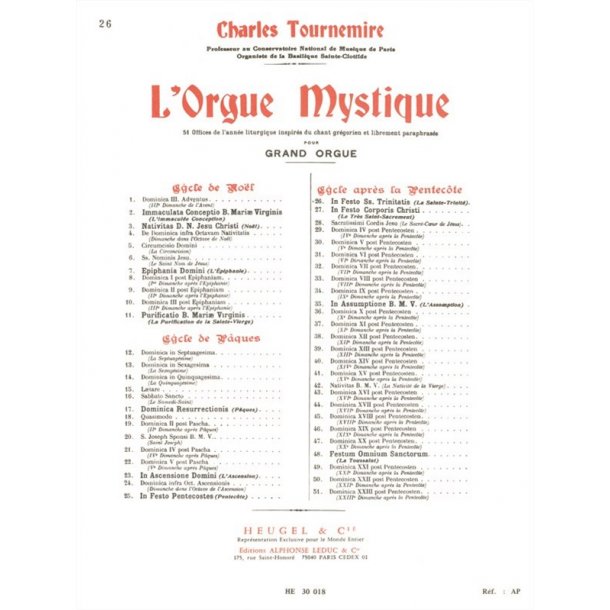 Charles Tournemire: L'Orgue mystique Vol.26: In Festo Ss. Trinitatis (Organ)