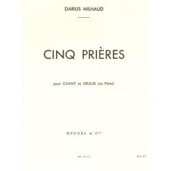Darius Milhaud: 5 Pri&egrave;res Op.231c (med) (Voice & 1 Instrument)