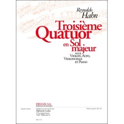 Reynaldo Hahn: Quatuor No.3 in G (Piano Quartet)