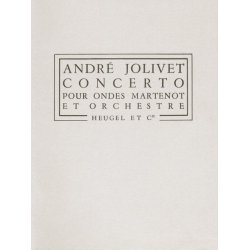 Jolivet Concerto Ondes Martenot Ph163 Orchestra Score