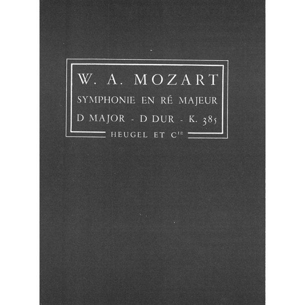 W.A. Mozart: Symphony In D No.35 KV385 (PH26) (Miniature Score)