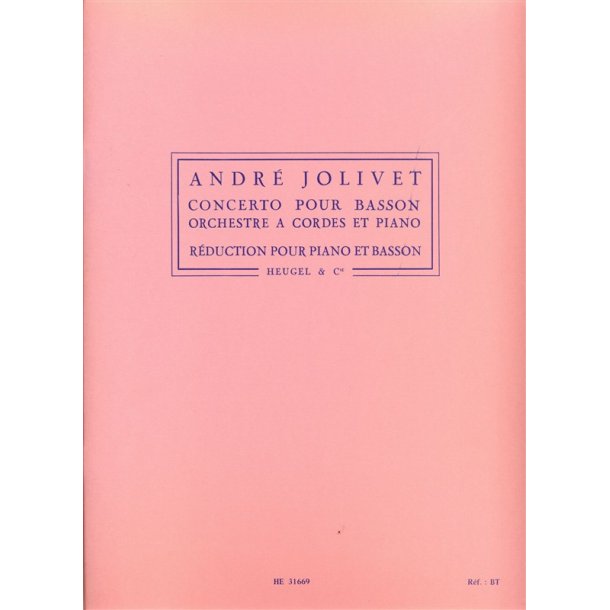 Concerto pour basson, orchestre &agrave; cordes et piano version pour piano et basson