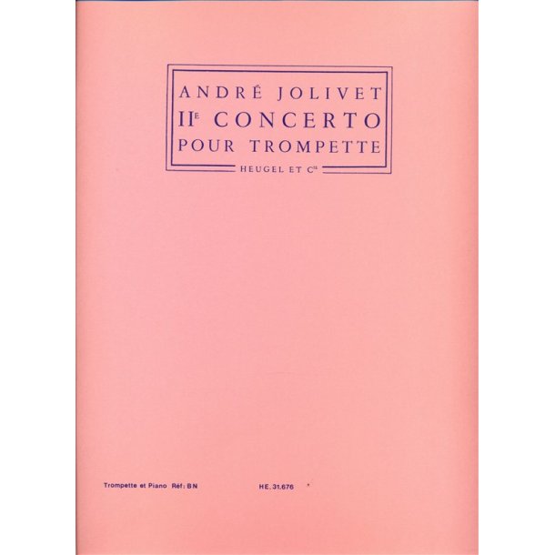 II&egrave; concerto pour trompette pour trompette et piano