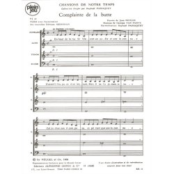 Van Parys Passaquet Chansons De Notre Temps Pj32 Complainte 4 Part